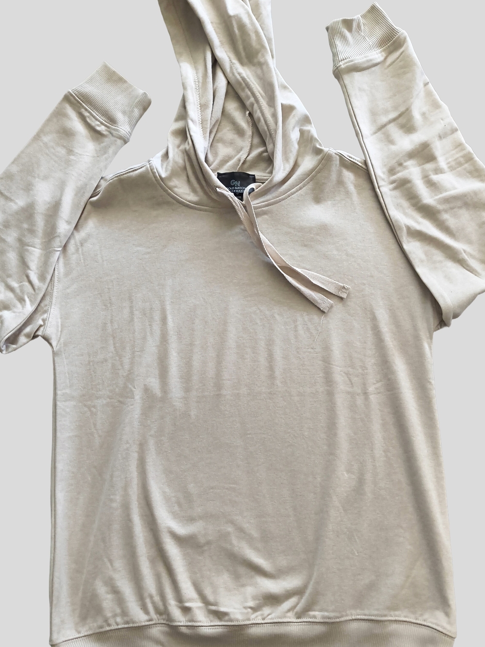 Light Beige Pullover Hoodie - Women's Sweatshirt